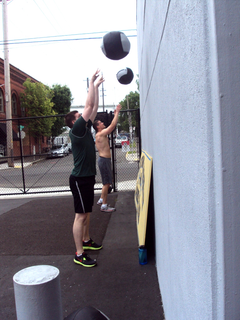 Wall Ball, Double Unders and Pushups Bridgetown CrossFit and Barbell